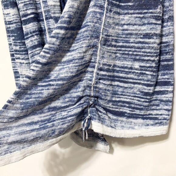 Nic + Zoe Blue Linen Blend Open Breeze Cardigan Sweater Size Large - Picture 5 of 11